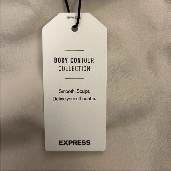 Express Women’s Body Contour Faux Leather Square Neck Cropped Tank Size XL - NWT - Picture 14 of 16